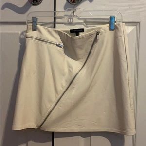 BRAND NEW!! Never worn!! Pleather white skirt
